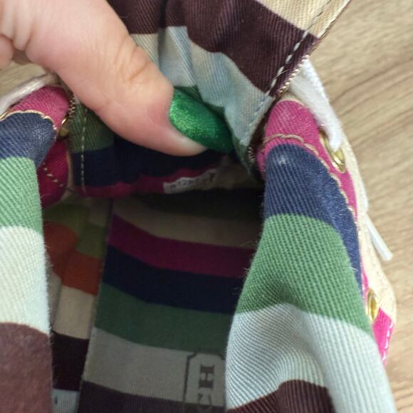 Coach Womens Logo Rainbow Bonney High Tops Great Pre-Owned Condition Size 7.5 - Picture 9 of 15